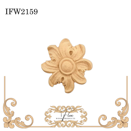 IFW 2159 iFlex Wood Products, bendable mouldings, flexible, wooden appliques, flower