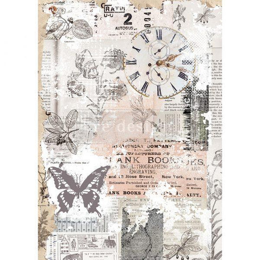Re-Design with Prima DÉCOR RICE PAPER – HERB'S MEMORY - 11.5" x 16.25"