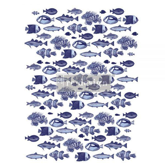 REDESIGN DECOR TRANSFERS® – SALTWATER LIFE – TOTAL SHEET SIZE 24″X 35″, CUT INTO 3 SHEETS