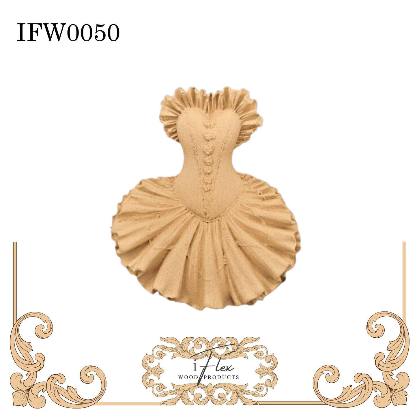 IFW 0050 Ballerina dress bendable moulding, crafting embellishment