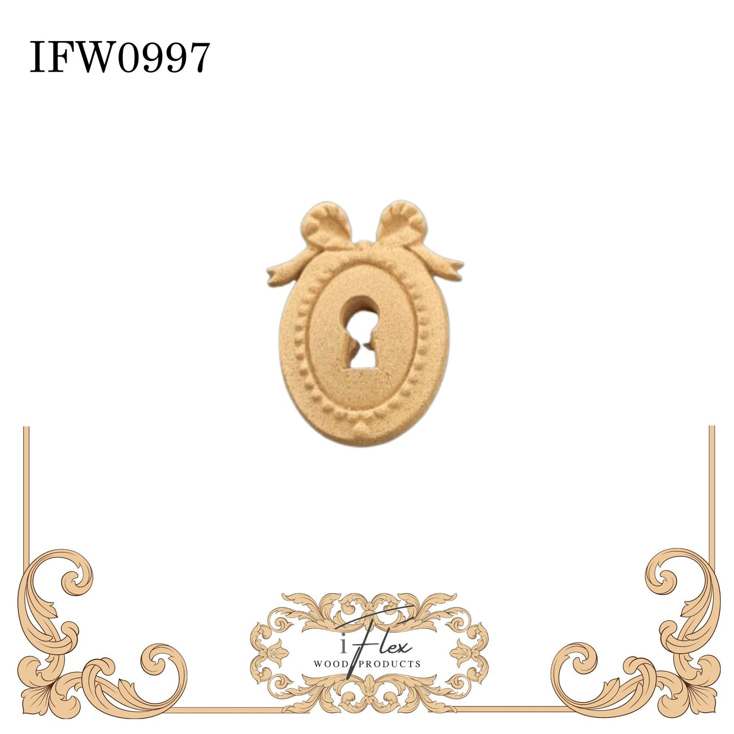 IFW 0997 iFlex Wood Products, bendable mouldings, flexible, wooden appliques, keyhole