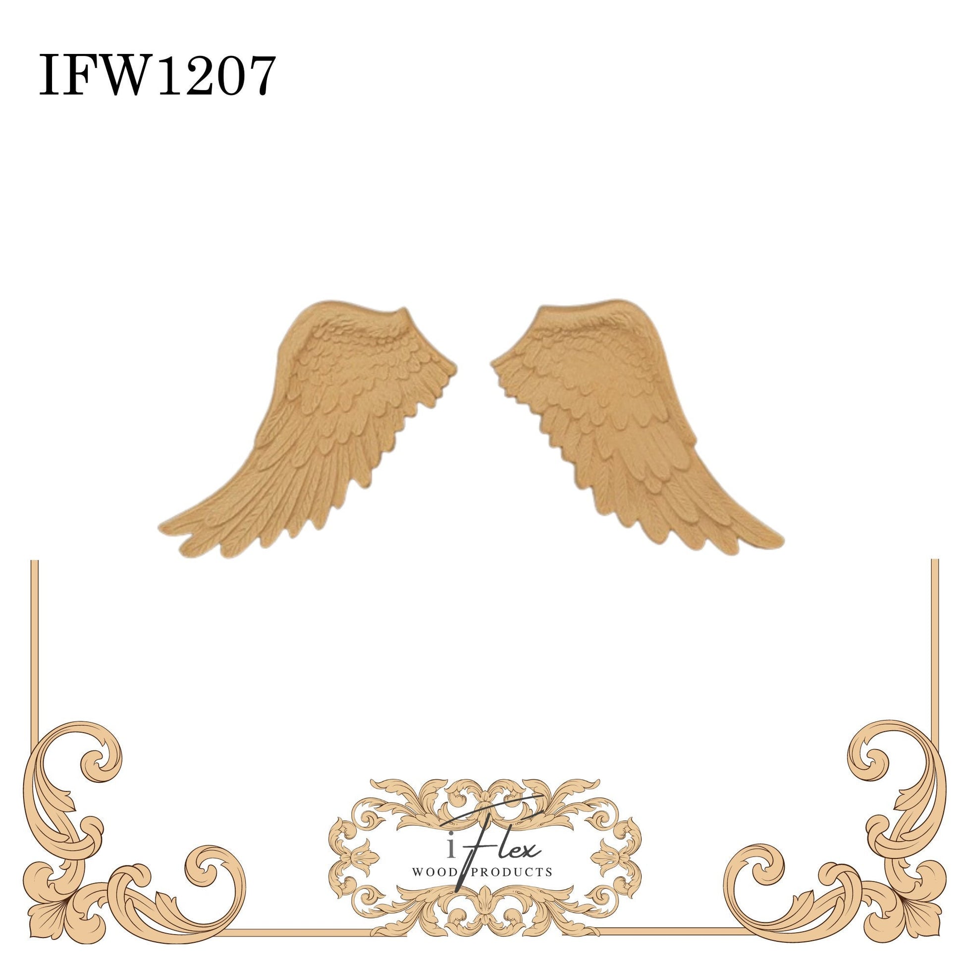 IFW 1207 iFlex Wood Products, bendable mouldings, flexible, wooden appliques, wings