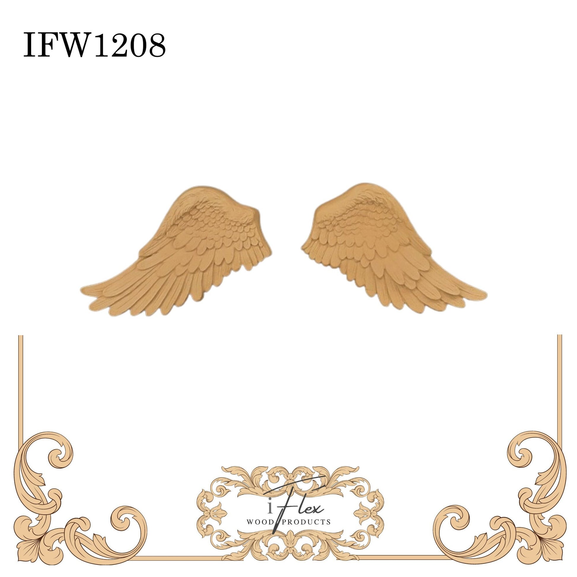 IFW 1208 iFlex Wood Products, bendable mouldings, flexible, wooden appliques, wings