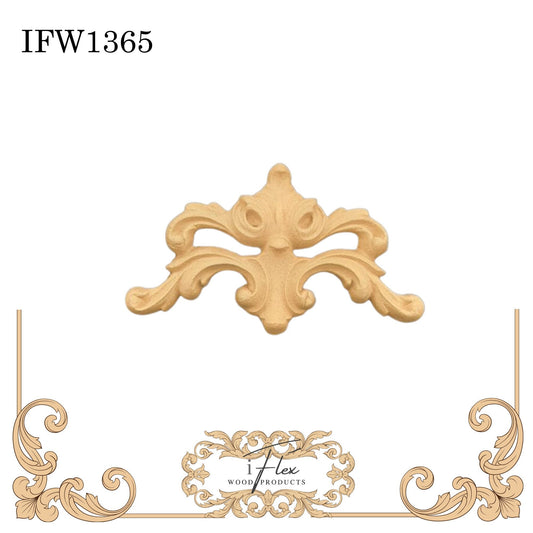 IFW 1365 iFlex Wood Products, bendable mouldings, flexible, wooden appliques, plume