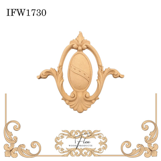 IFW 1730 iFlex Wood Products, bendable mouldings, flexible, wooden appliques, centerpiece