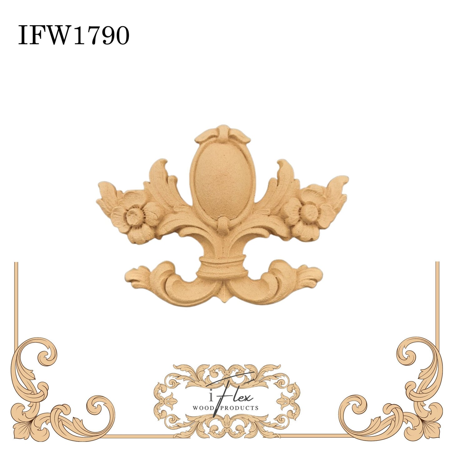IFW 1790 iFlex Wood Products, bendable mouldings, flexible, wooden appliques, plume