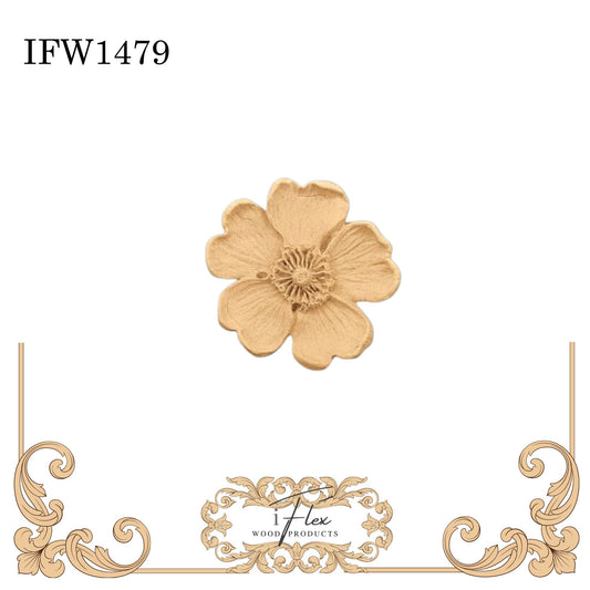 IFW 1479 Flexible embellishment 5 petal flower