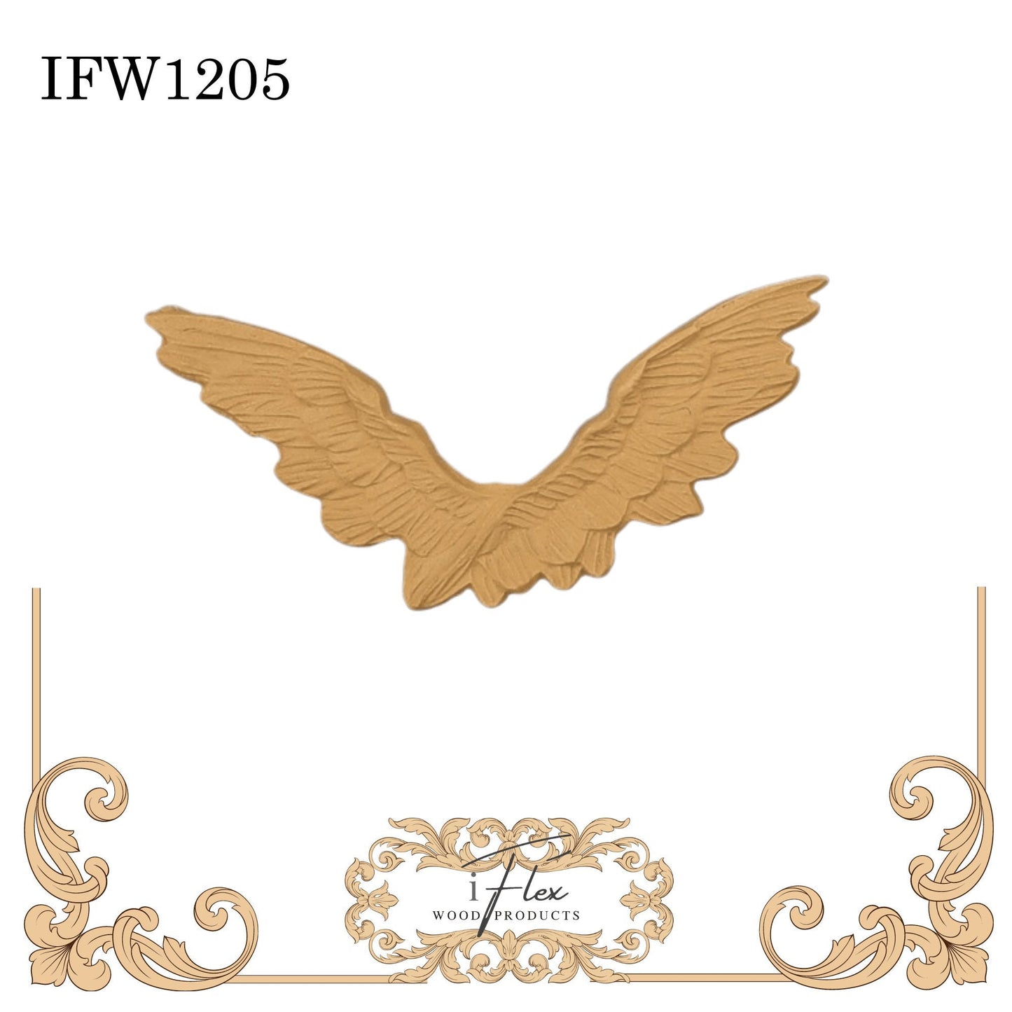 IFW 1205 iFlex Wood Products, bendable mouldings, flexible, wooden appliques, wings