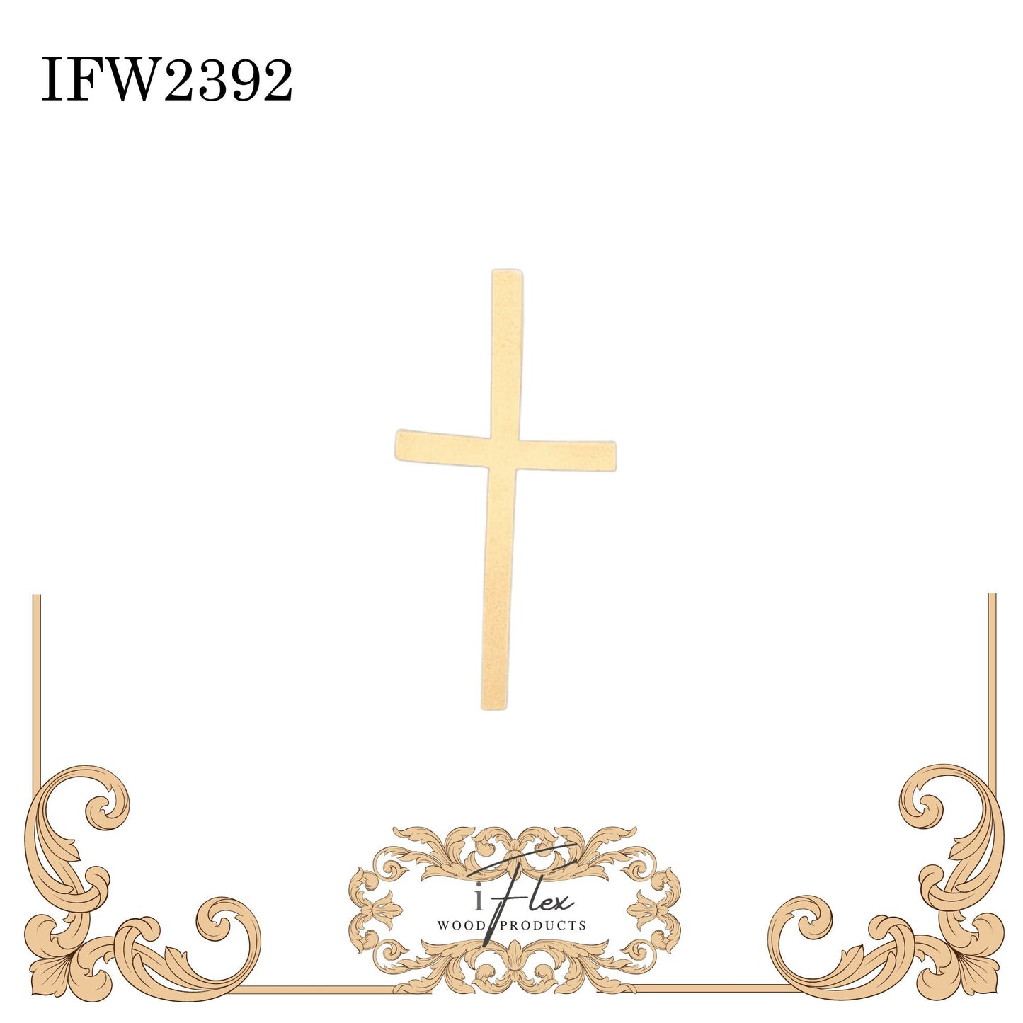 IFW 2392 iFlex Wood Products, bendable mouldings, flexible, wooden appliques, cross, misc