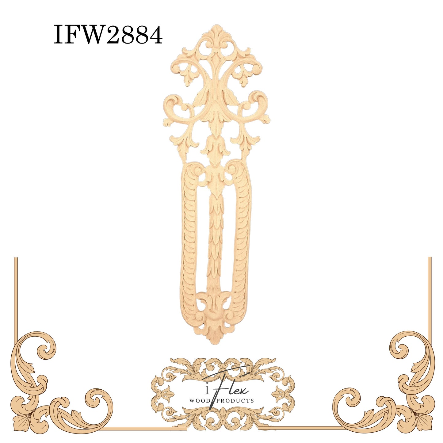 IFW 2884 iFlex Wood Products, bendable mouldings, flexible, wooden appliques, drop