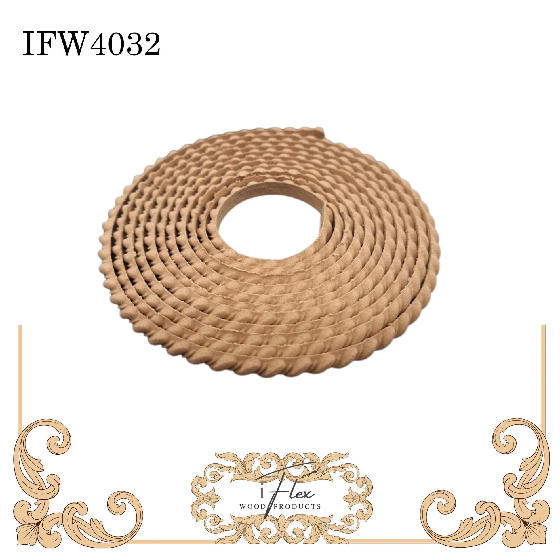 IFW 4032 iFlex Wood Products, bendable mouldings, flexible, wooden appliques, trim