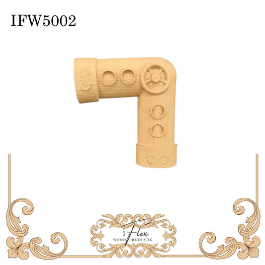 IFW 5002 iFlex Wood Products steampunk, corner, pipe Flexible Pliable Embellishment