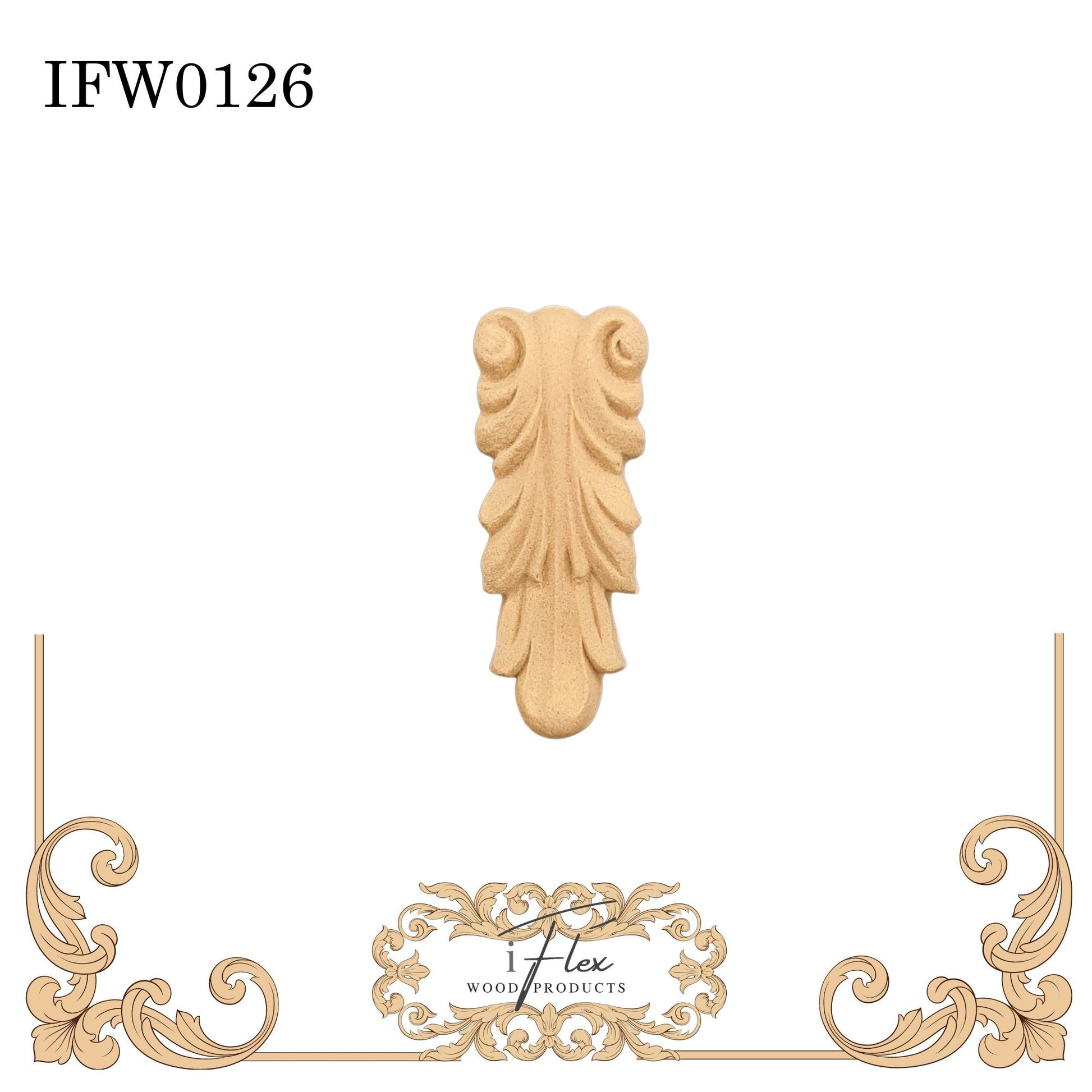 IFW 0126 iFlex Wood Products Corbel bendable mouldings, flexible, wooden appliques