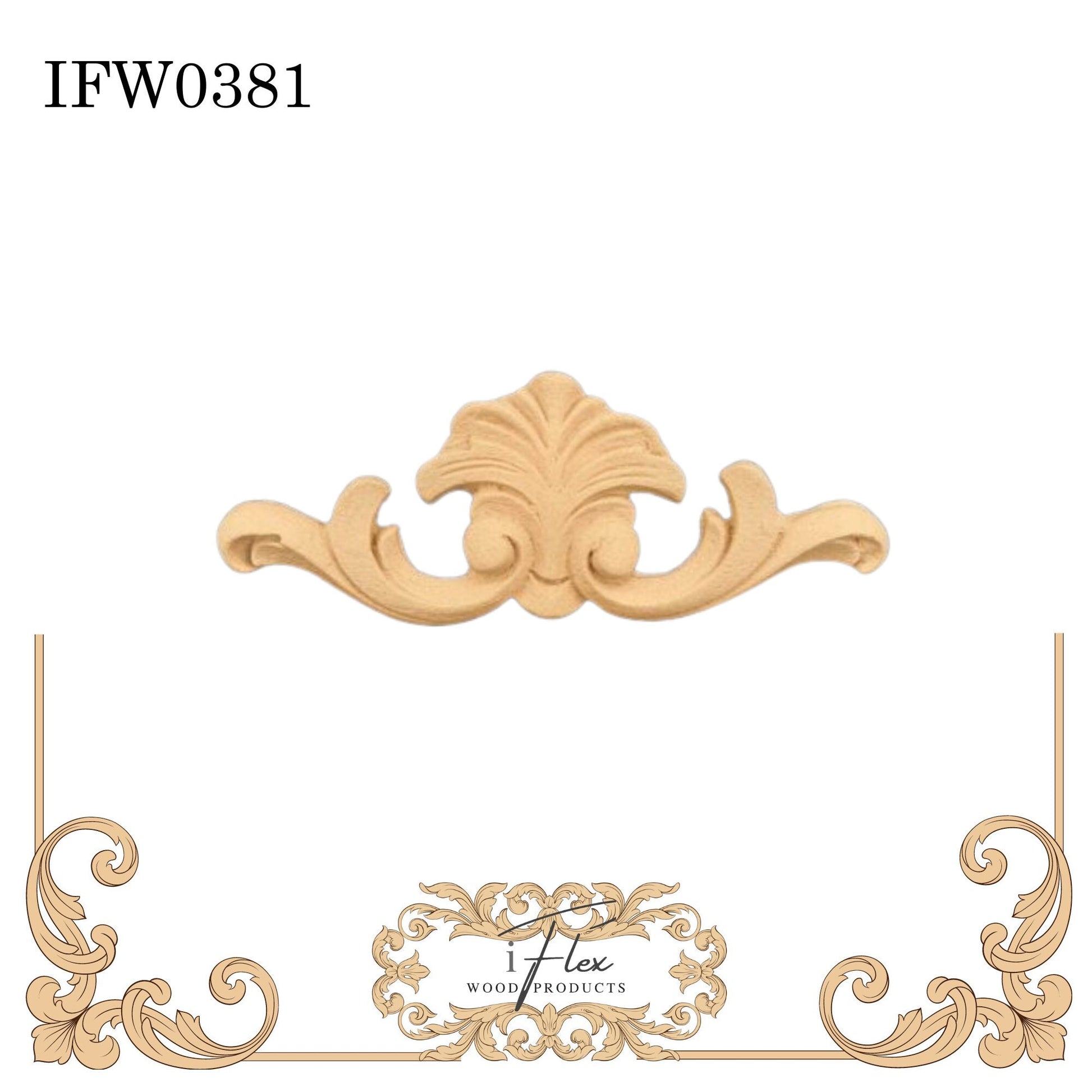 IFW 0381  iFlex Wood Products Plume bendable mouldings, flexible, wooden appliques