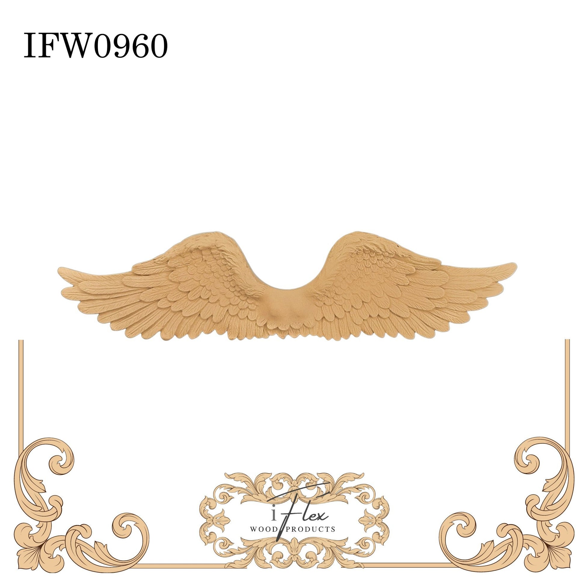 IFW 0960  iFlex Wood Products wings bendable mouldings, flexible, wooden appliques
