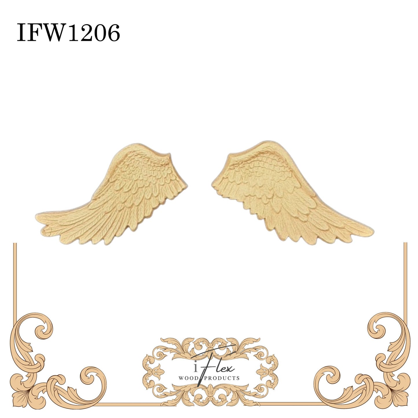 IFW 1206 iFlex Wood Products, bendable mouldings, flexible, wooden appliques, wings