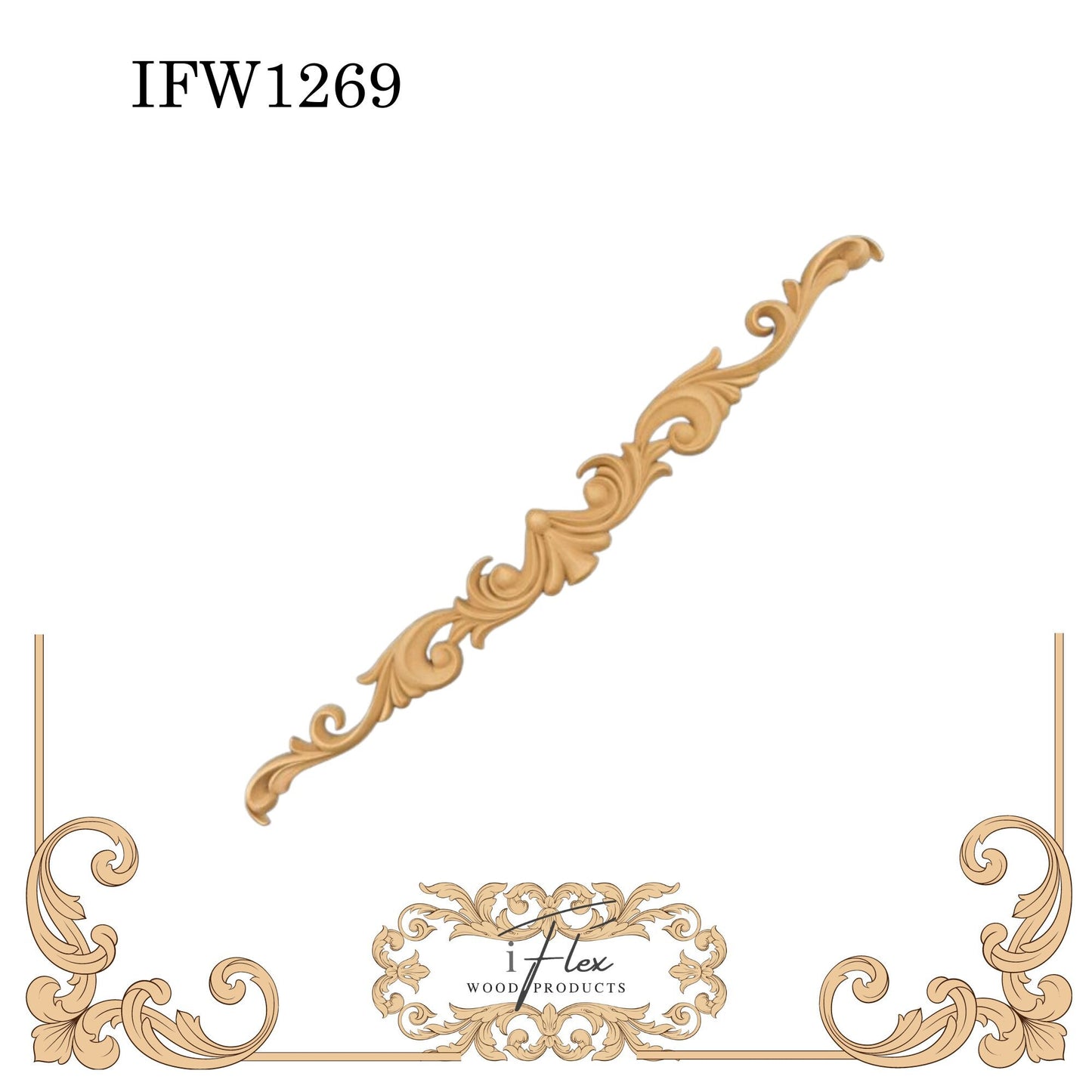 IFW 1269 iFlex Wood Products, bendable mouldings, flexible, wooden appliques, pediment