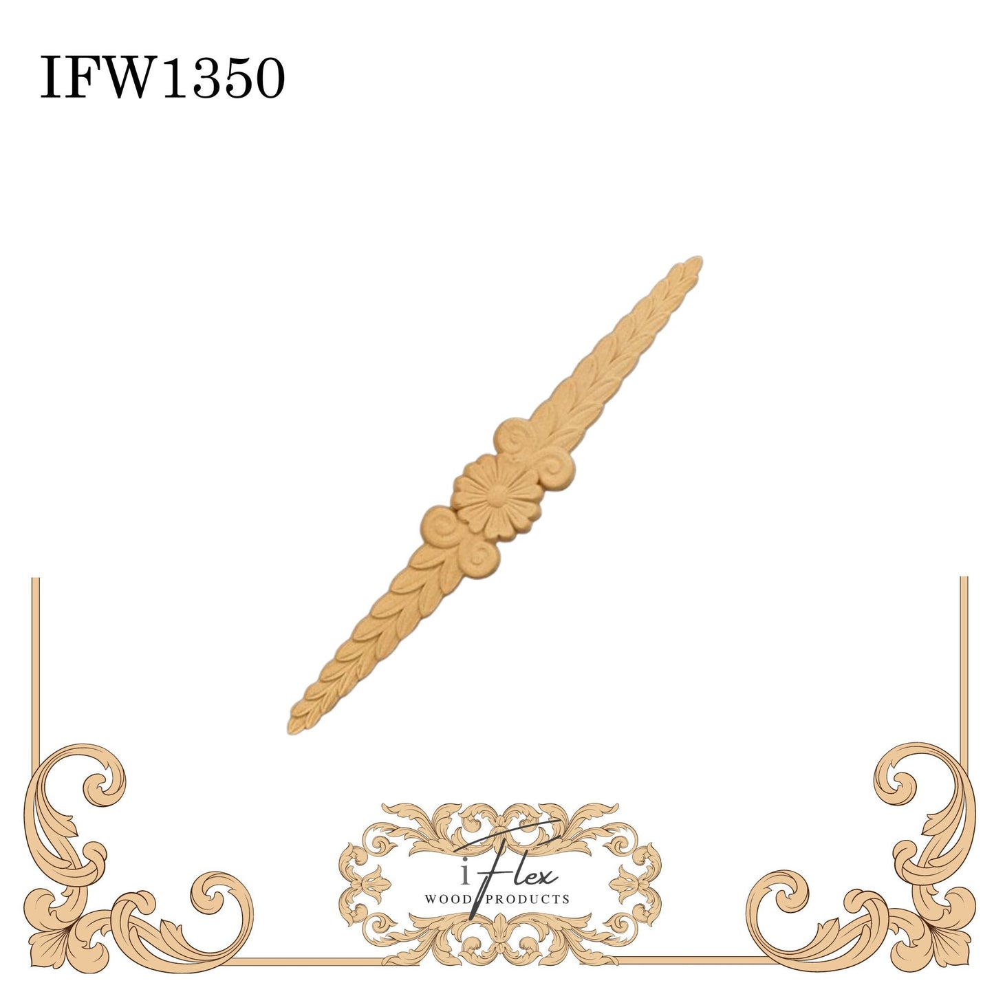 IFW 1350 iFlex Wood Products, bendable mouldings, flexible, wooden appliques, pediment