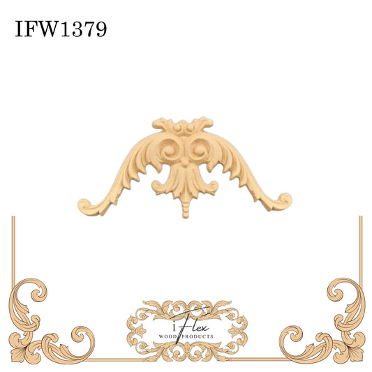 IFW 1379 iFlex Wood Products, bendable mouldings, flexible, wooden appliques, plume