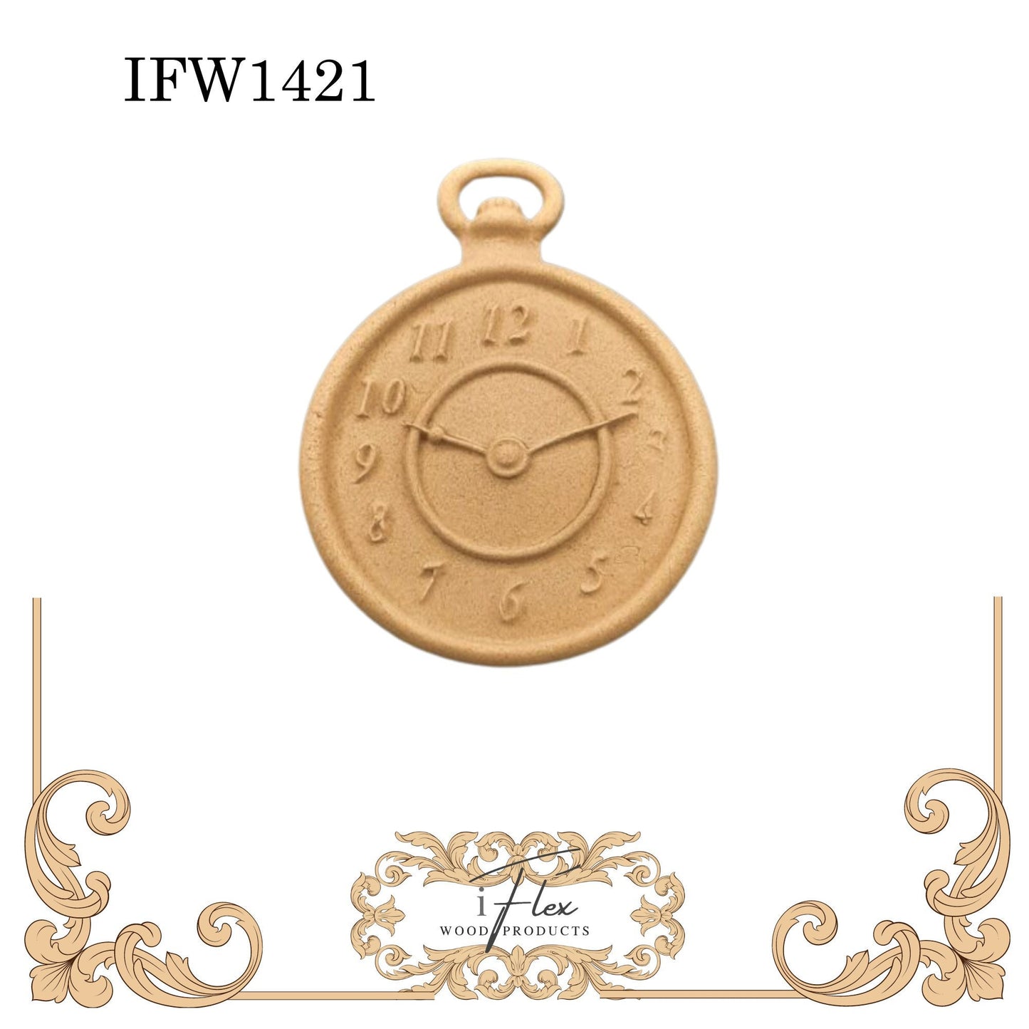 IFW 1421 iFlex Wood Products, bendable mouldings, flexible, wooden appliques, steampunk, clock