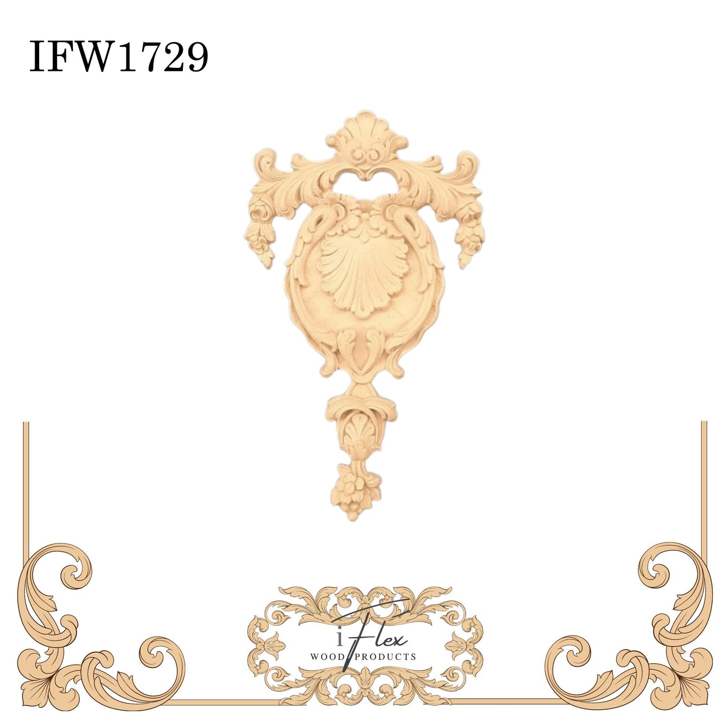IFW 1729 iFlex Wood Products, bendable mouldings, flexible, wooden appliques, drop
