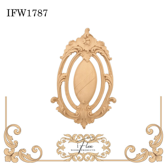 IFW 1787 iFlex Wood Products, bendable mouldings, flexible, wooden appliques, centerpiece