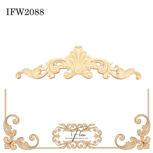 IFW 2088 iFlex Wood Products, bendable mouldings, flexible, wooden appliques, pediment