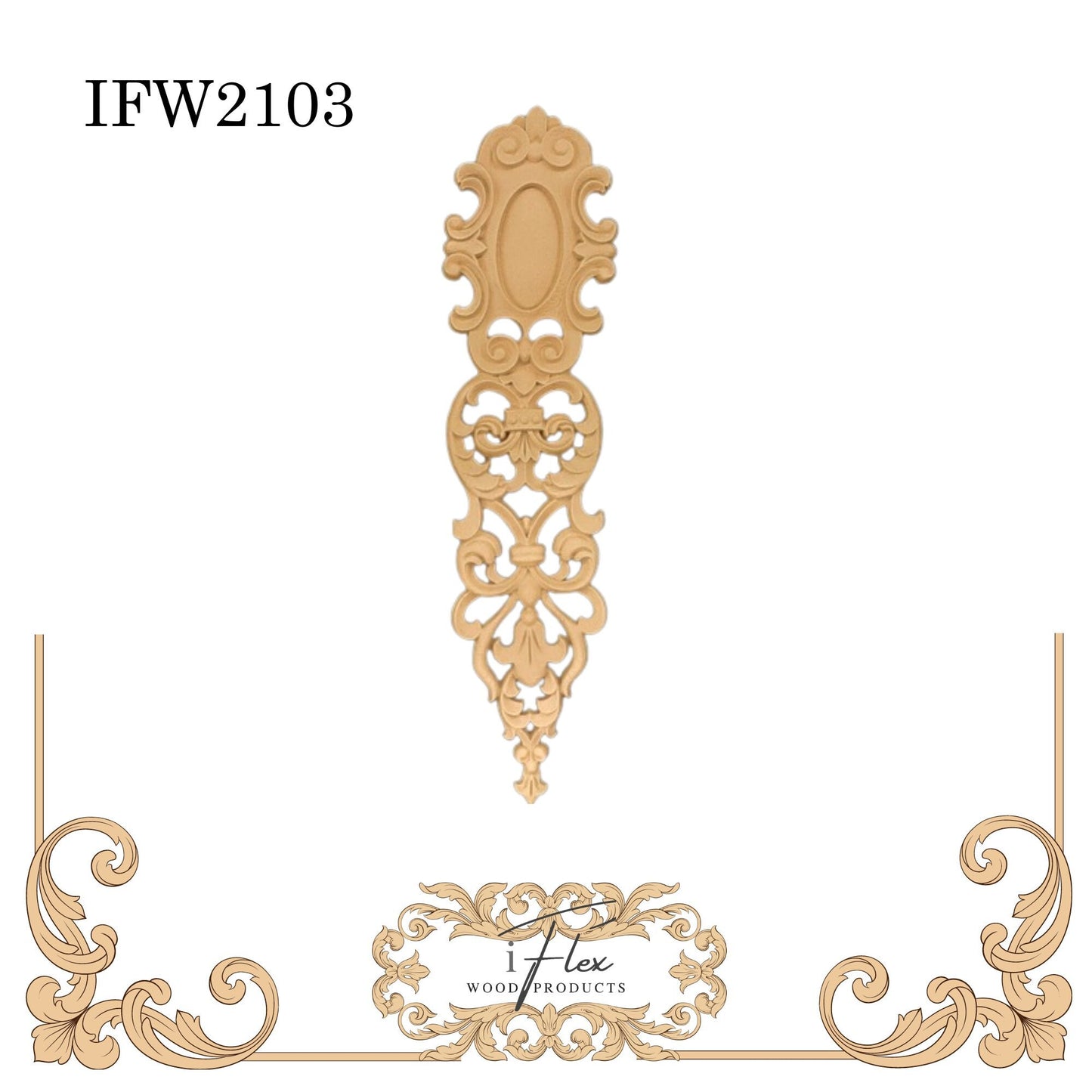 IFW 2103 iFlex Wood Products, bendable mouldings, flexible, wooden appliques, drop