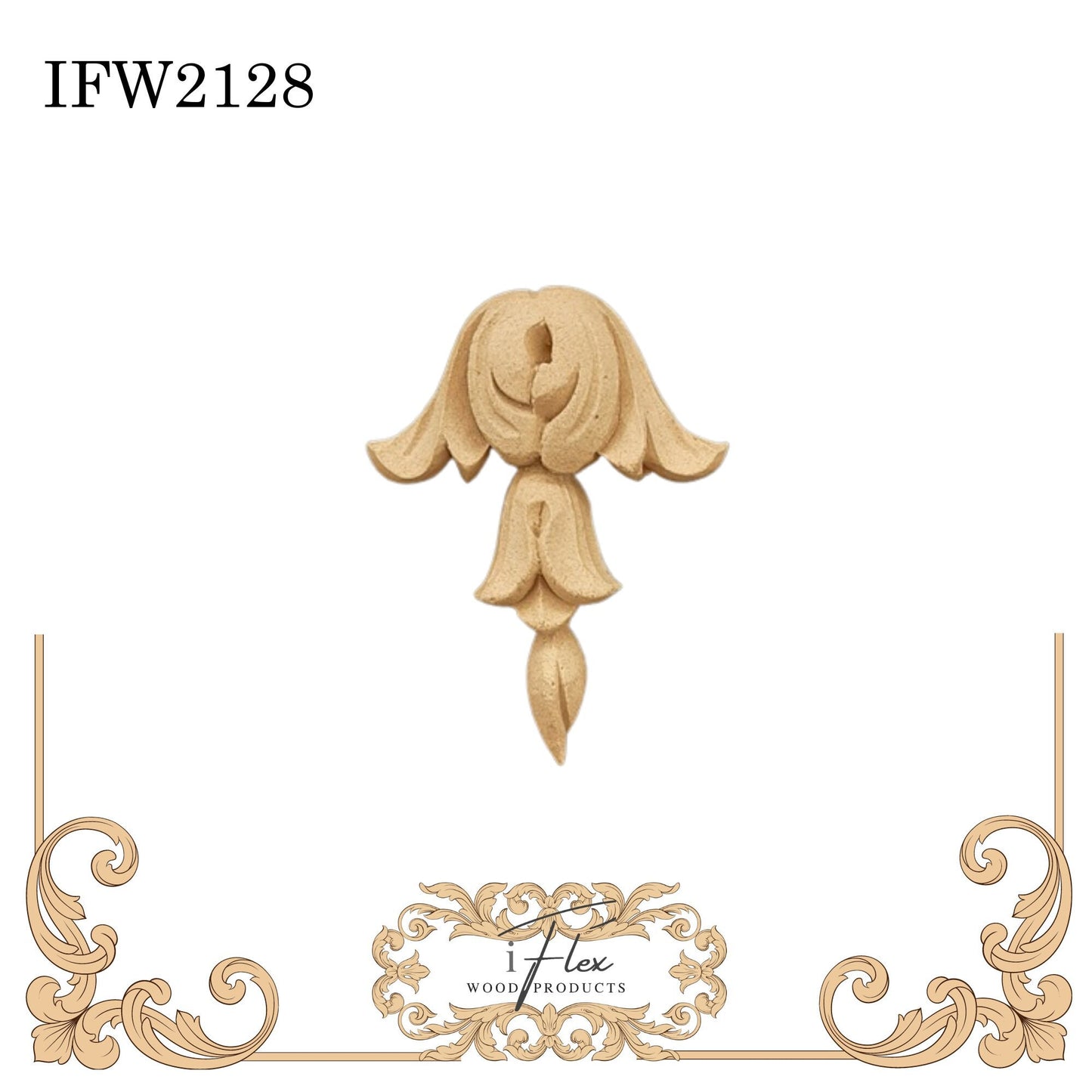 IFW 2128 iFlex Wood Products, bendable mouldings, flexible, wooden appliques, drop