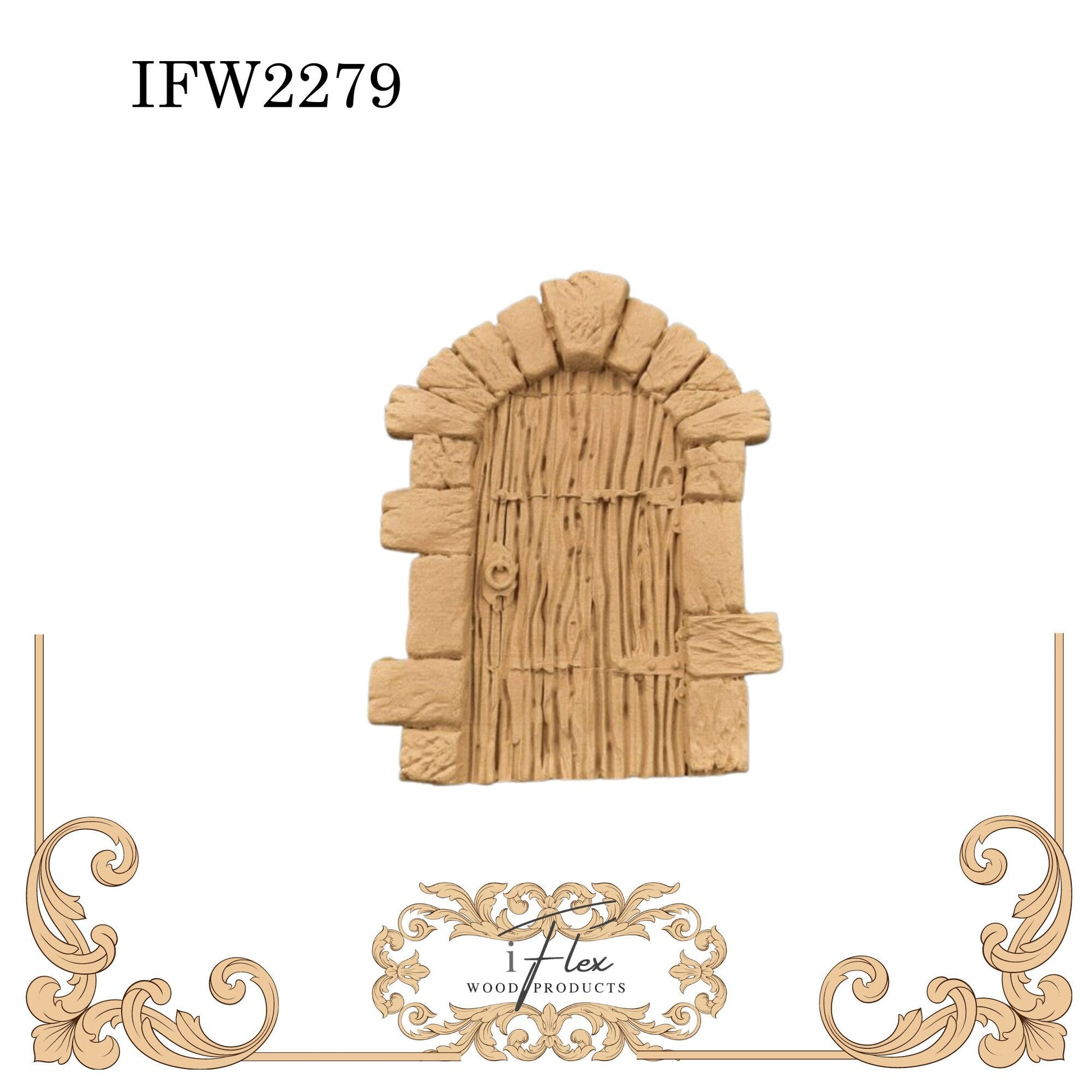IFW 2279-L iFlex Wood Products, bendable mouldings, flexible, wooden appliques, fairy, misc door