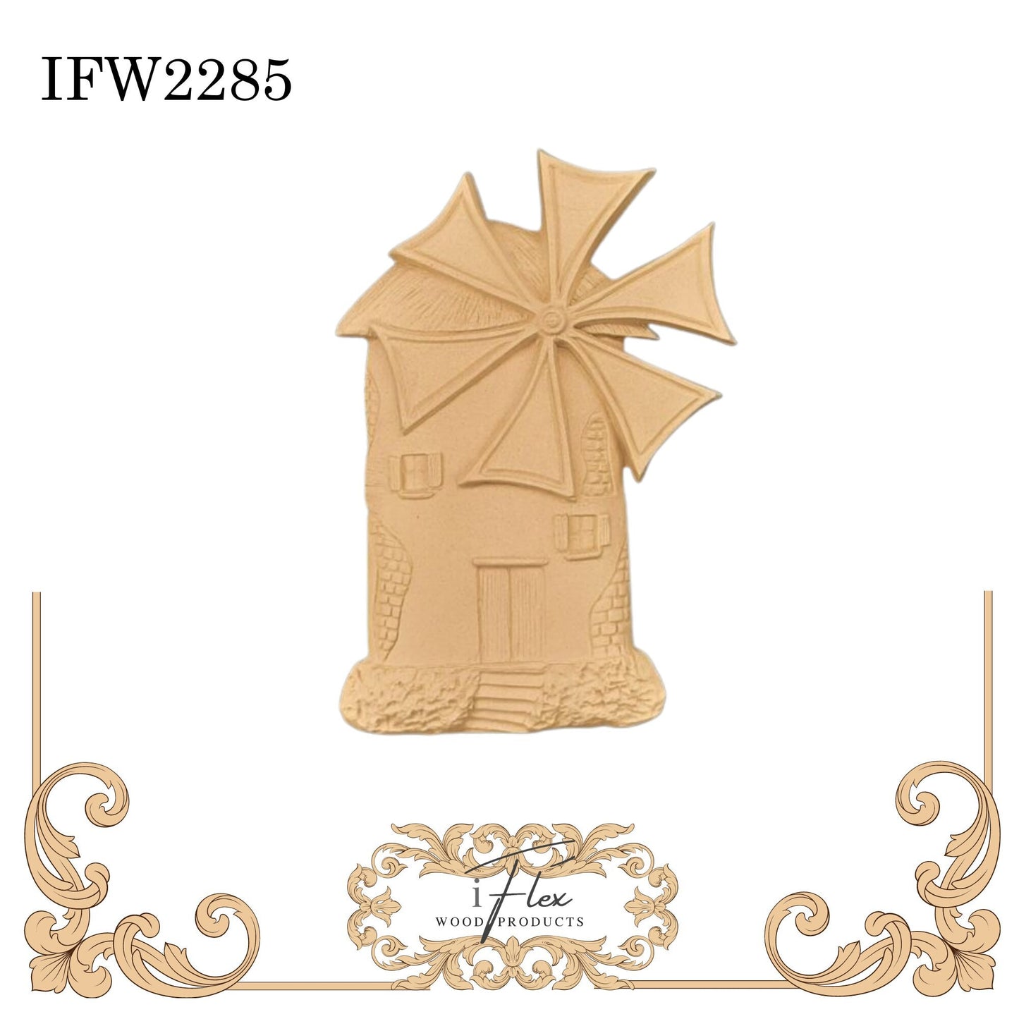 IFW 2285 iFlex Wood Products, bendable mouldings, flexible, wooden appliques, windmill, misc