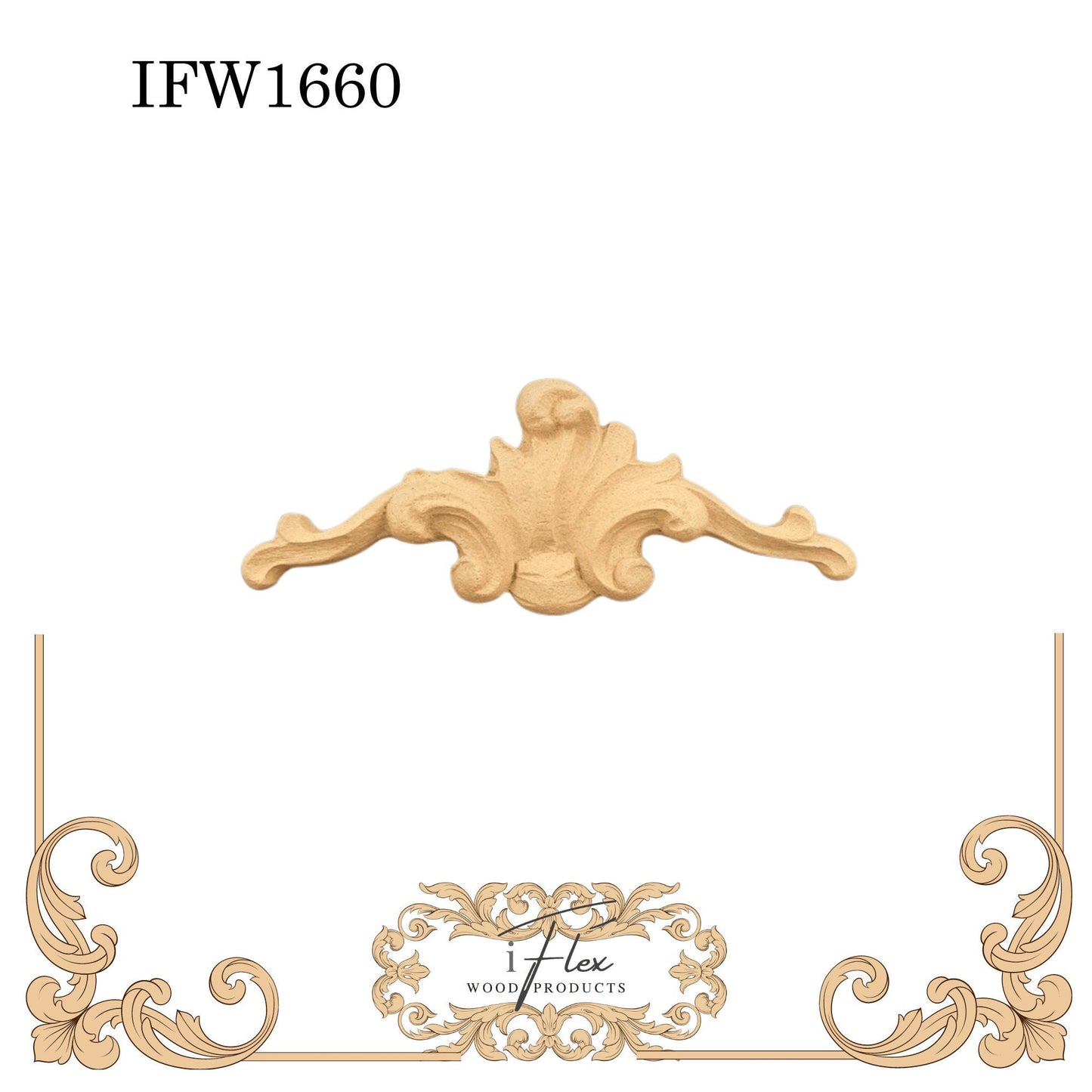 IFW 1660 iFlex Wood Products, bendable mouldings, flexible, wooden appliques, plume