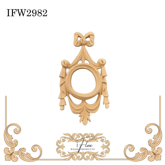 IFW 2982 iFlex Wood Products, bendable mouldings, flexible, wooden appliques, centerpiece, drop