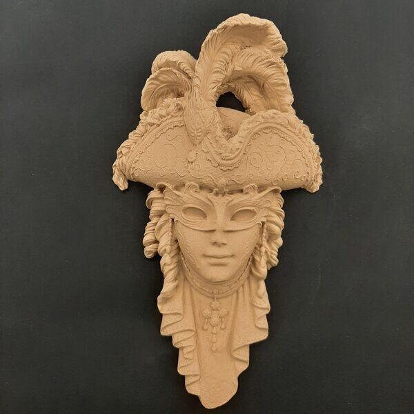IFW 2994 iFlex Wood Products Mardi Gras Mask, lady mask Flexible Pliable Embellishment