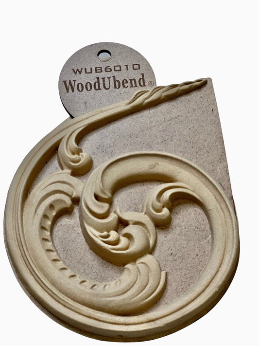 Woodubend Pair of scrolls wooden moulding 6010