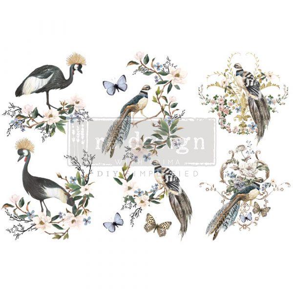 Rare Birds Mini-Transfer - Total Sheet Size: 6″ X 12″